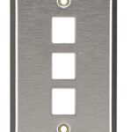 Tapa - Faceplate De 3 Paneles Para Jack - Universal, Standard, Acero, Brobotix 170903