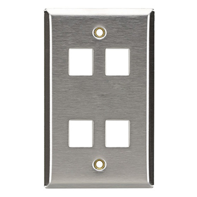 Tapa (Faceplate) 4 Puertos Brobotix 170904 – Tapa, Acero Inoxidable, Acero