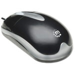 Mouse Optico Manhattan USB 177016 Negro/Plata