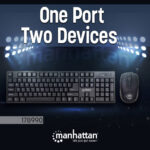 Kit Teclado Y Mouse Inalambrico Manhattan 178990 USB-Dongle De 2.4 Ghz/Color Negro