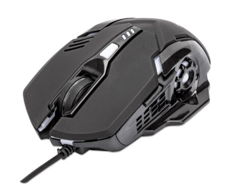 Mouse Optico Gaming 6 Botones 3 200Dpi Iluminacion LED Negro
