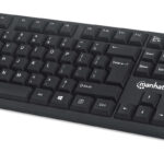 Teclado Alambrico Manhattan 179324 USB De 1.3 M/104 Teclas/Ingles/Color Negro