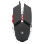 Mouse Gaming Optico LED 3200Dpi 7 Botones Color Negro-Plata Manhattan 179348
