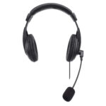 Diadema Audifono Estereo C/Microfono Ajustable Manhattan 179843 Alambrico/USB/Color Negro