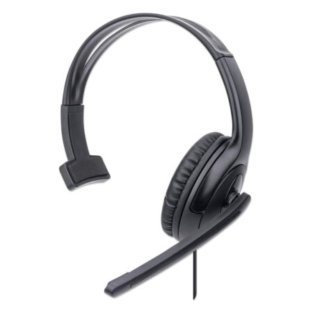 Audifono Monoaural USB Con Microfono Y Control De Volumen