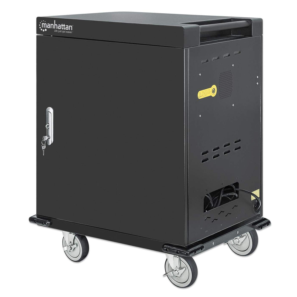 Gabinete Carrito De Carga Uvc 32 Puertos Usb-a Manhattan 180313, 32 Contactos Color Negro
