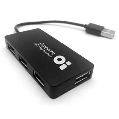 Hub USB V2.0 4 Puertos Brobotix Basico Negro