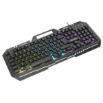 Teclado Alambrico Gamer Manhattan 180610 Rgb/Panel Metalico Para Celular/Color Negro