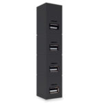 Hub USB V2.0 - Basico, 4 Puertos, Negro, Brobotix 180727-2