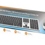 Kit De Teclado Y Mouse Óptico Inalámbrico Manhattan 180788 Mwk7400 De Tamaño Completo, Receptor USB RF 2.4 Ghz, 109 Teclas Con Mecanismo De Tijera Y Mouse De 1200 Dpi - Negro / Plata