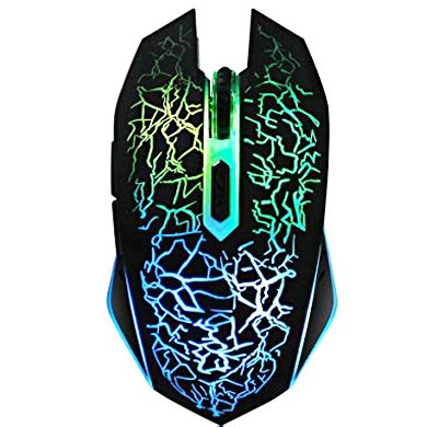 Mouse Brobotix Gamer Iluminado Multicolor Negro – USB, Universal, Óptico, 2400/1600/1000 Dpi, Negro