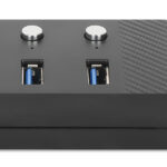Hub USB-A Manhattan 180887 4 Puertos USB-A/Interruptor De Encendido-Apagado Para Cada Puerto/Color Negro