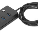 Hub USB-A Manhattan 180887 4 Puertos USB-A/Interruptor De Encendido-Apagado Para Cada Puerto/Color Negro