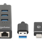 Adaptador USB V3.0 USB AC A Red Gb Hub 3 Ptos