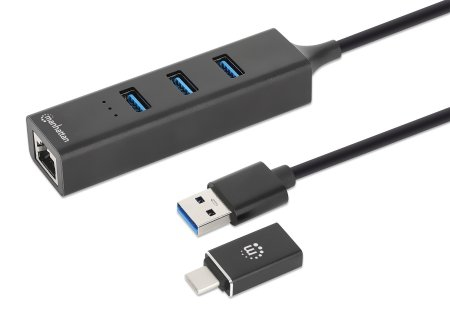 Adaptador USB V3.0 USB AC A Red Gb Hub 3 Ptos
