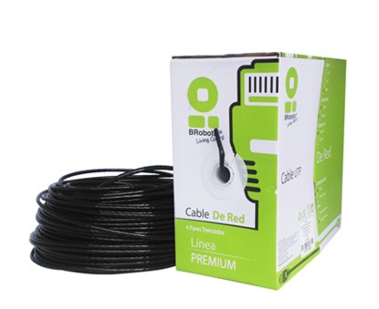 Bobina Utp – Cat5E, 100 M, Exterior Con Gel, Negro, Cca, Brobotix 181005