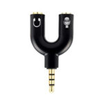 Adaptador Stereo 3.5 Mm Macho A Dual 3.5 Mm H Brobotix 181802-2 - Negro