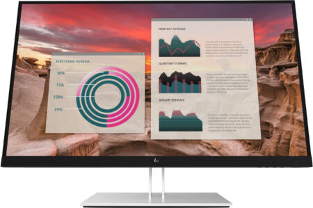 HP E27u G4 monitor de computadora 68.6 cm (27″) 2560 x 1440 Pixeles Quad HD Negro, Plata