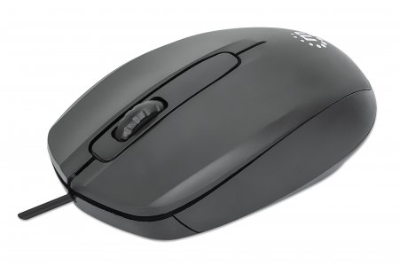 Mouse Alambrico Manhattan 190190 Comfort Ii/optico/1000dpi/usb-a/color Negro