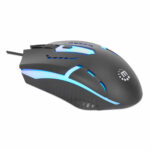 Mouse Alambrico Manhattan 190206 1,500Dpi/4 Botones/USB/Iluminacion LED Rgb/Color Negro