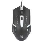 Mouse Alambrico Manhattan 190206 1,500Dpi/4 Botones/USB/Iluminacion LED Rgb/Color Negro