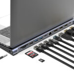 Docking USB-C 12Ptos HDMI DP Us B-C Con Pd USB-Ax3 RJ45 SD 3.5