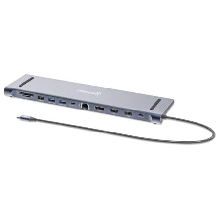 Docking USB-C 12Ptos HDMI DP Us B-C Con Pd USB-Ax3 RJ45 SD 3.5