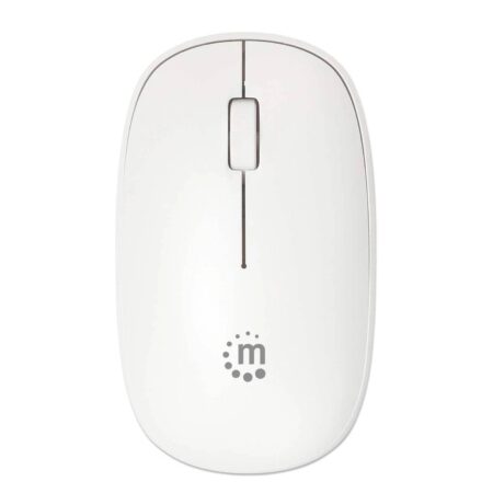 Mouse Inalambrico Manhattan 190329 1,200Dpi/3 Botones/Optico/USB/Color Blanco
