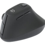 Mouse Inalambrico Vertical Manhattan 190336 1,600Dpi/6 Botones/Optico/Color Negro