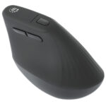 Mouse Inalambrico Vertical Manhattan 190336 1,600Dpi/6 Botones/Optico/Color Negro