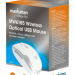 Mouse Inalambrico Manhattan Mw6185 1,600Dpi/6 Botones/Optico/Color Blanco/190350