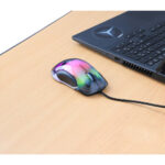 Mouse Inalambrico Manhattan 190381 12,800Dpi/7 Botones/Optico/USB-A/Luz LED Rgb Multicolor/Color Transparente