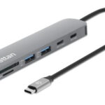 Hub USB-C Manhattan 190442/7 En 1/HDMI 4K/Color Gris