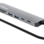 Hub USB-C Manhattan 190442/7 En 1/HDMI 4K/Color Gris
