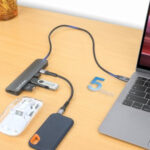 Hub USB-C Manhattan 190442/7 En 1/HDMI 4K/Color Gris