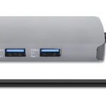 Hub USB-C Manhattan 190459/9 En 1/HDMI 4K/Pd 100W/Color Gris