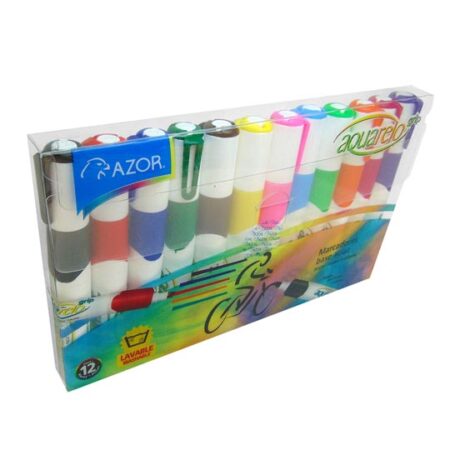 Marcador Acuarelo Grip Azor 20012 Paq C/12 –