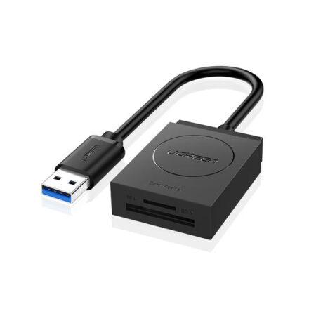 Lector De Tarjetas SD USB 3.0 Ugreen 20250, Doble Ranura Flash, Tf SD Micro SD Sdxc Sdhc Mmc Rs-Mmc Micro Sdxc Uhs-I