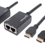 EXTENSOR DE VIDEO HDMI POR CAT5E/CAT6, DISTANCIA MAXIMA 30M, MANHATTAN 207386
