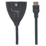 Switch HDMI 1.3 Manhattan 207416 2 Puertos/2X HDMI Hembra/1X HDMI Macho/50 Cm/Color Negro