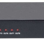 Video Splitter HDMI 4K Manhattan De 8 Puertos, Negro, HDMI, HDMI, HDMI, Hembra/Hembra