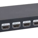 Video Splitter HDMI 4K Manhattan De 8 Puertos, Negro, HDMI, HDMI, HDMI, Hembra/Hembra