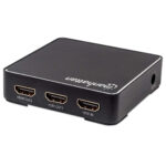 Splitter HDMI Manhattan 4K 60Hz De 2 Puertos/Alimentacion Ca/Color Negro/207591