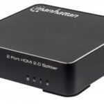 SPLITTER HDMI MANHATTAN 4K 60HZ DE 2 PUERTOS/ALIMENTACION CA/COLOR NEGRO/207591