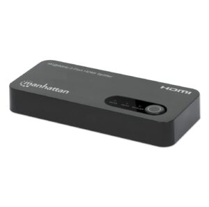VIDEO SPLITTER HDMI MANHATTAN  4K 60HZ DE 2 PUERTOS/18GBPS/COLOR NEGRO/207614