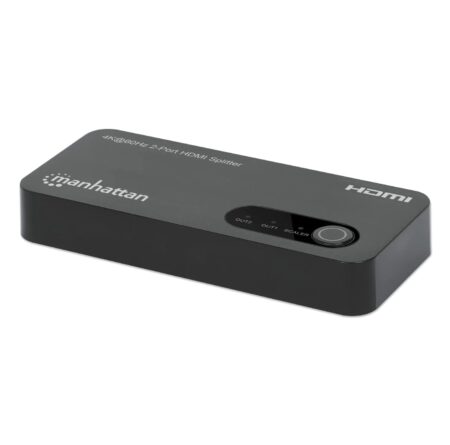 Video Splitter HDMI Manhattan 4K 60Hz De 2 Puertos/18Gbps/Color Negro/207614