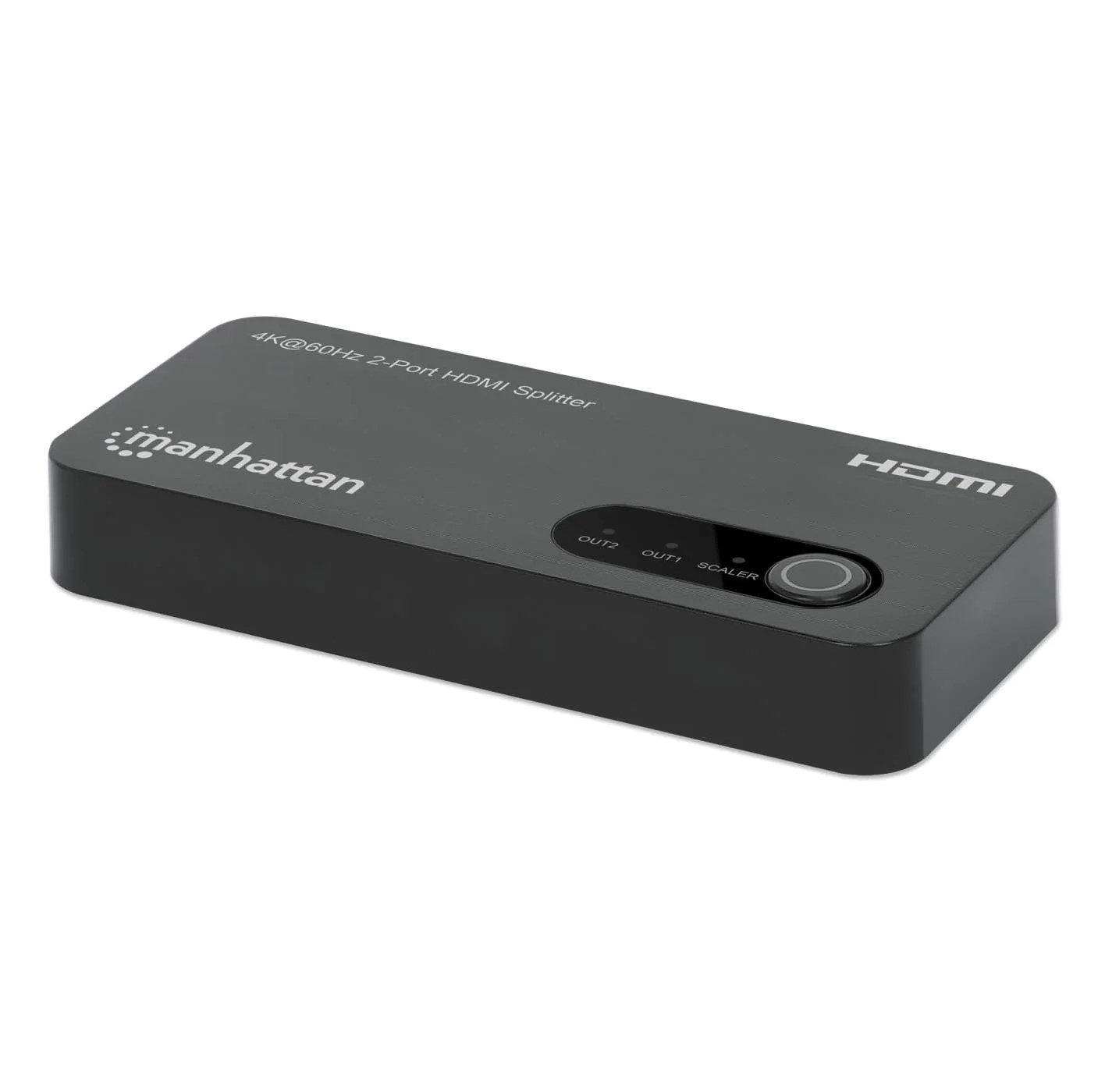 Video Splitter Hdmi Manhattan 4k 60hz De 2 Puertos/18gbps/color Negro/207614