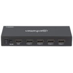 Video Splitter HDMI Manhattan 4K 60Hz De 4 Puertos/Alimentacion De Ca/Color Negro/207805