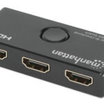 Switch HDMI Manhattan 207997 2 Puertos 8K/Bidireccional/Color Negro