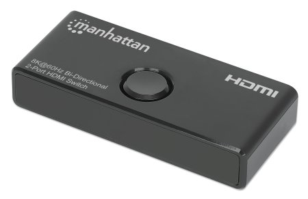 Switch HDMI Manhattan 207997 2 Puertos 8K/Bidireccional/Color Negro